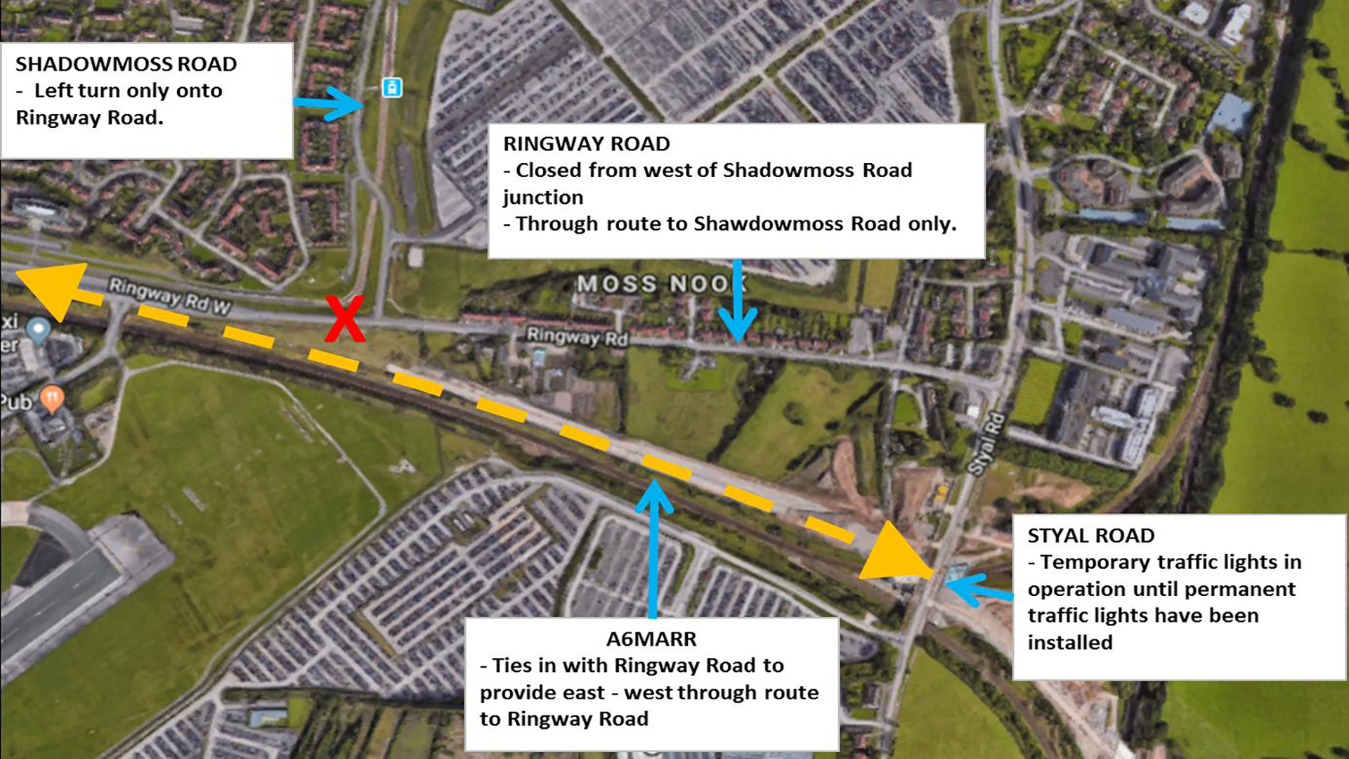 street view map with labels